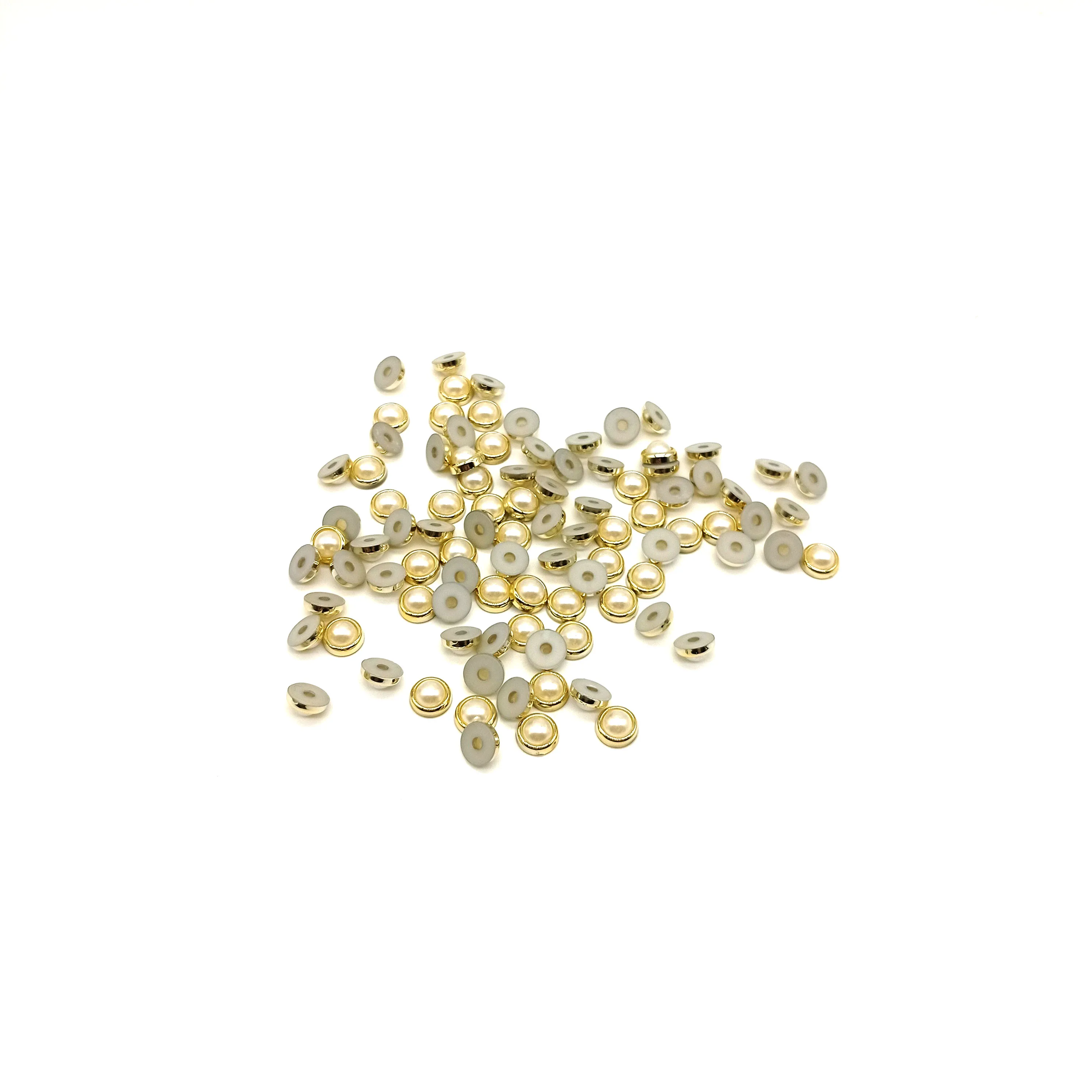 Fashion design shoes accessories decoration  8/10/12/14mm plastic bead rivets ABS pearl studs for garment bag shoes