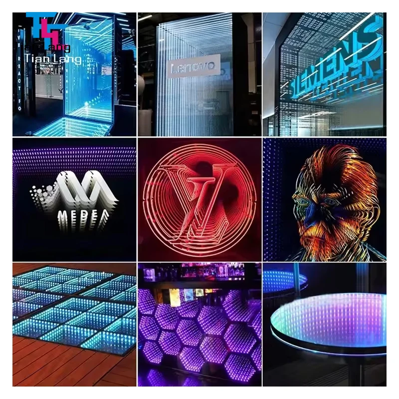 Infinity mirrors light box signs drop shipping infinite mirror LED neon signs for home decor and bar