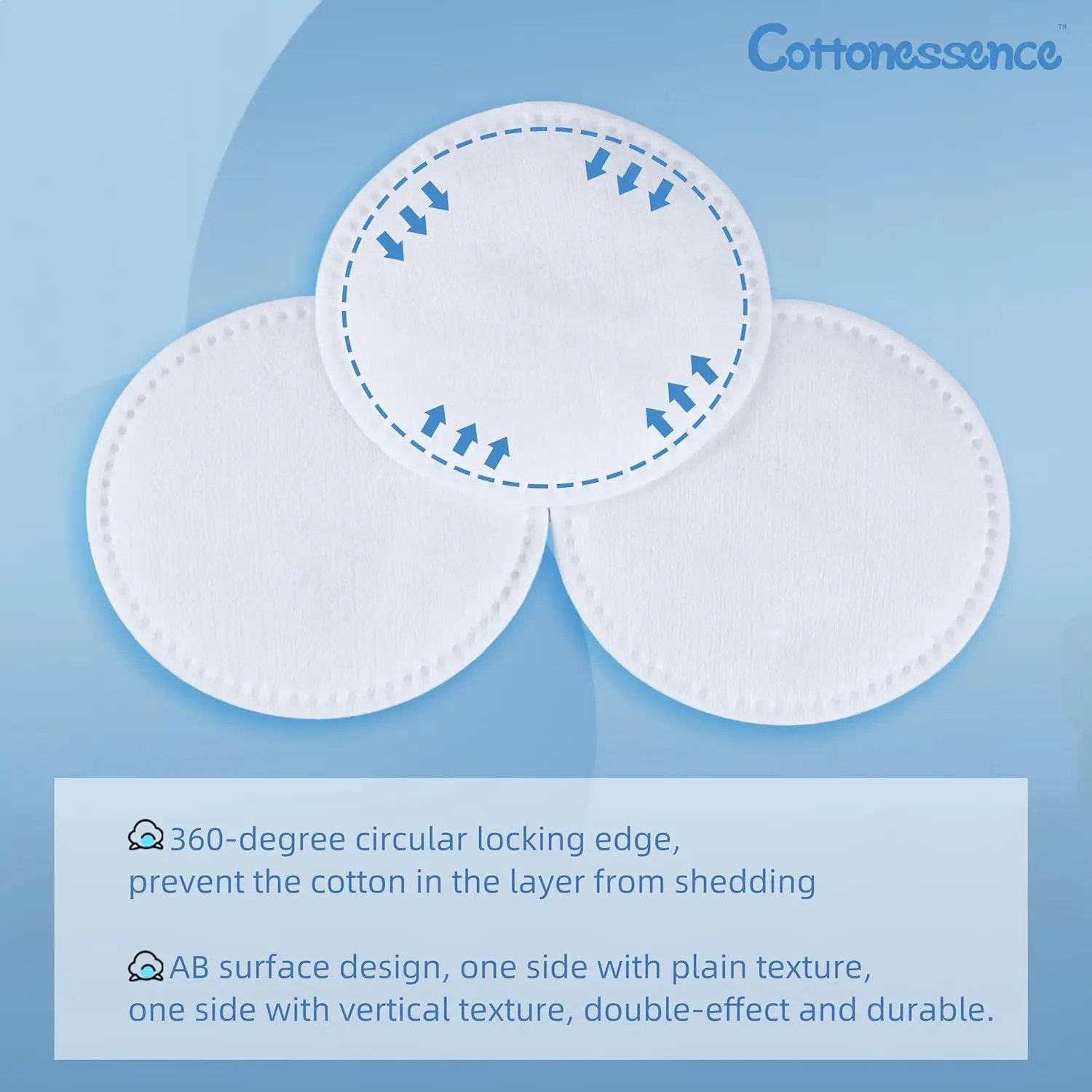Cotton Rounds for Face Makeup Remover Pads, Hypoallergenic, Lint-Free | 100% Pure Cotton