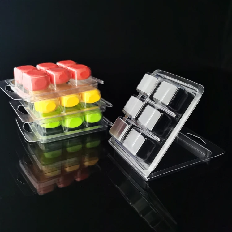 
Custom PVC/PET clear transparent blister wax melts clamshell packaging plastic boxes 