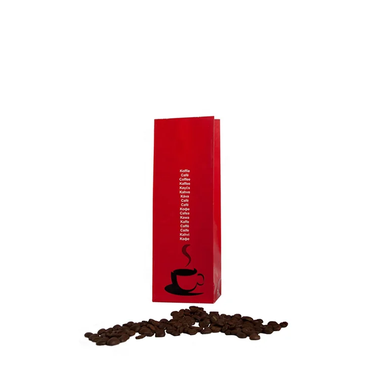 500g Custom stickers blank brown white black gusset kraft paper pouch roasted coffee beans packaging with tin tie