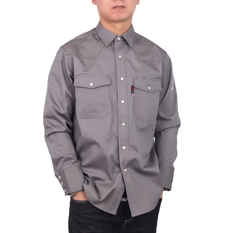 FR Clothing Flame Resistant Fireproof Shirt Men Industrial Work Uniform High Quality Direct Selling
