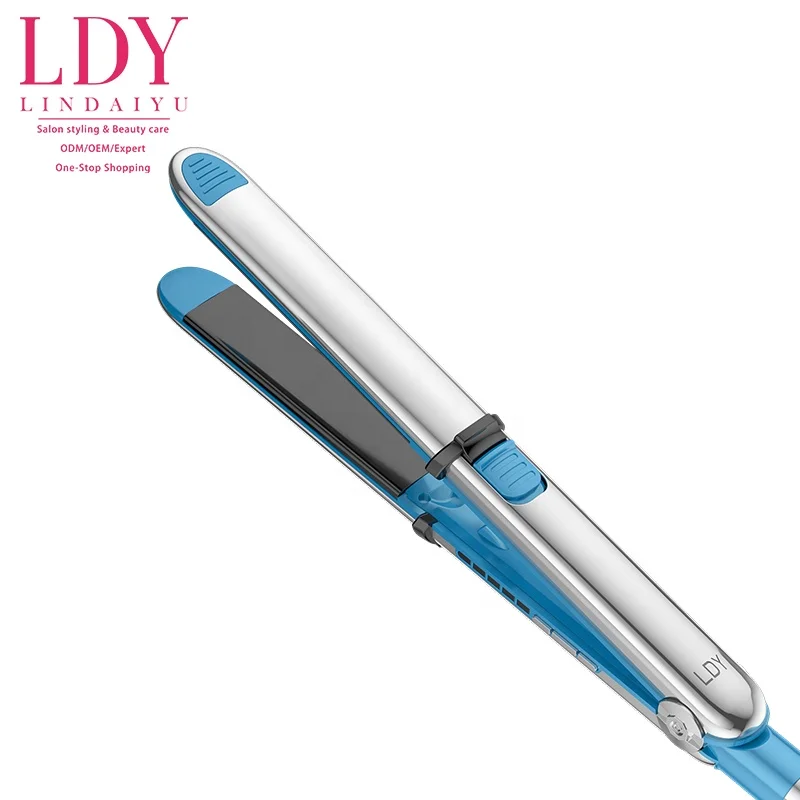 LDY Factory Outlet OEM Customized Hair Straightener Titanium Panel Salon Ceramic Flat Iron Wholesale