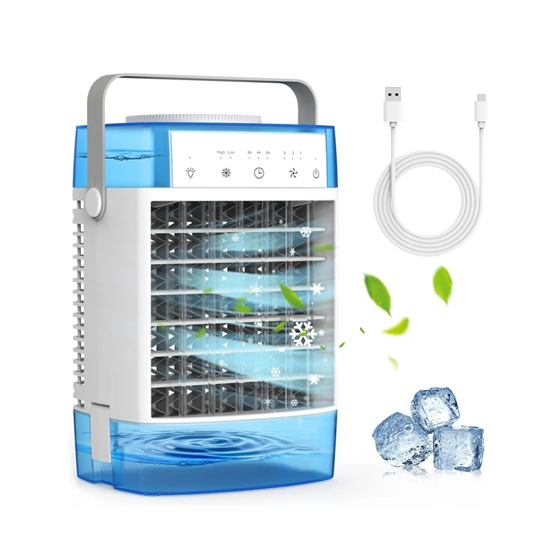 2024 Private model new cold fan Home desktop chiller Portable water-cooled spray USB cold fan cross-border