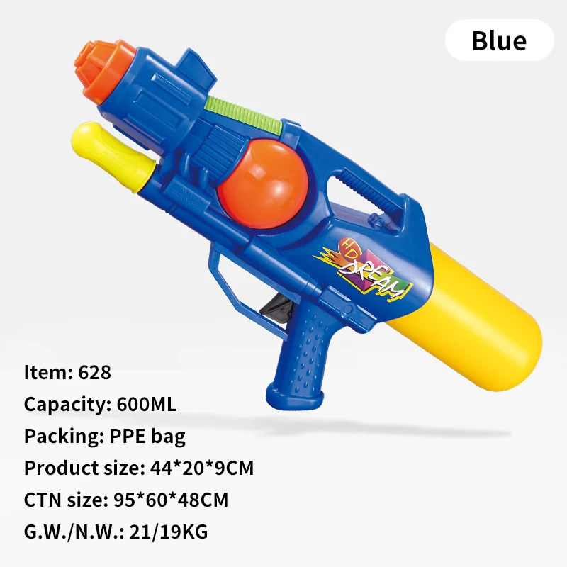 Hot Colorful Hand Pump Plastic Bottle Water Gun Red Cool Jet Toy Unisex Large Capacity Gatling Water Gun Toy Blaster For Kids