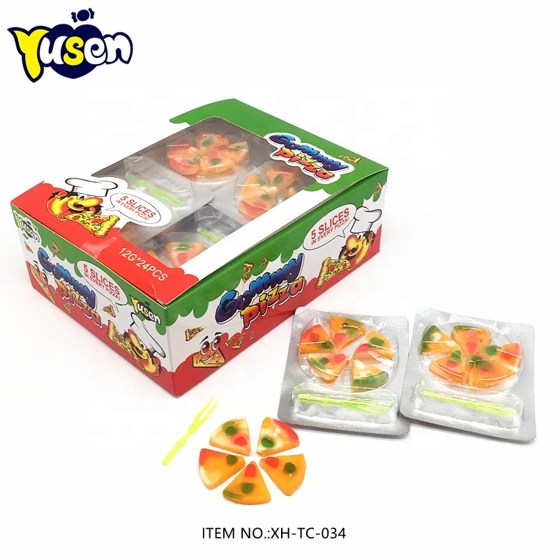 Wholesale Good Taste Snack Food Pizza Soft Candy New Mini 5 Slice Triangular Pizza Gummy Candy