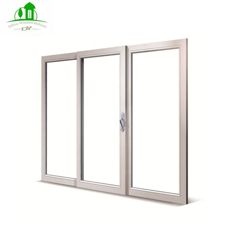 DY Aluminium Balcony 3 Panes Length Window With  Tempered Glass