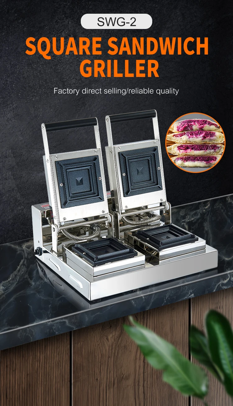 Commercial Sandwich Press Machine Double Head Grill Sandwich Grill Electric Sandwich Maker For sales