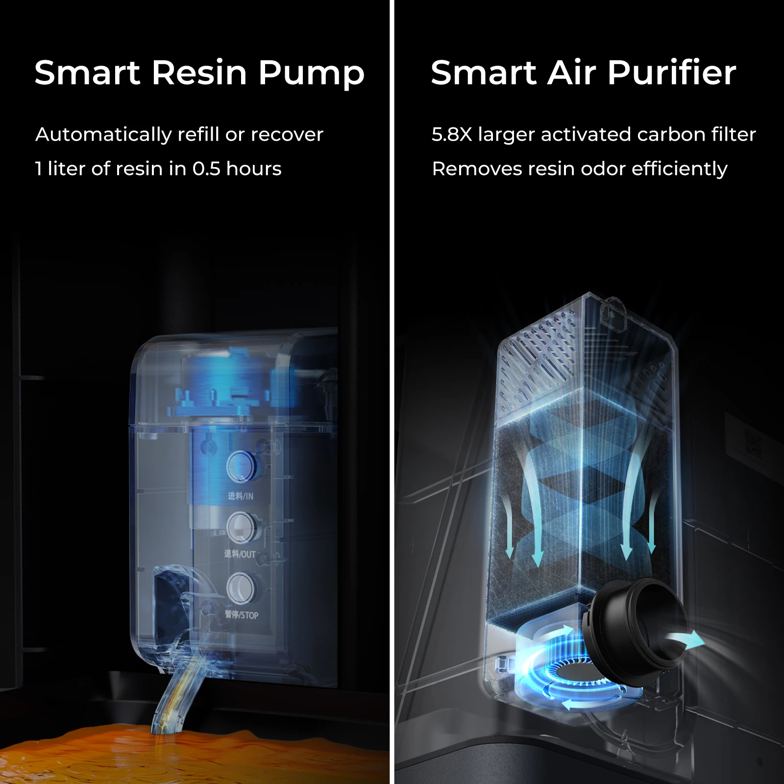 Creality HALOT MAGE PRO 8K Resin 3D Printer Equivalent 12K Model Effect UV Resin Photocuring Printer 5X Faster Printing Speed