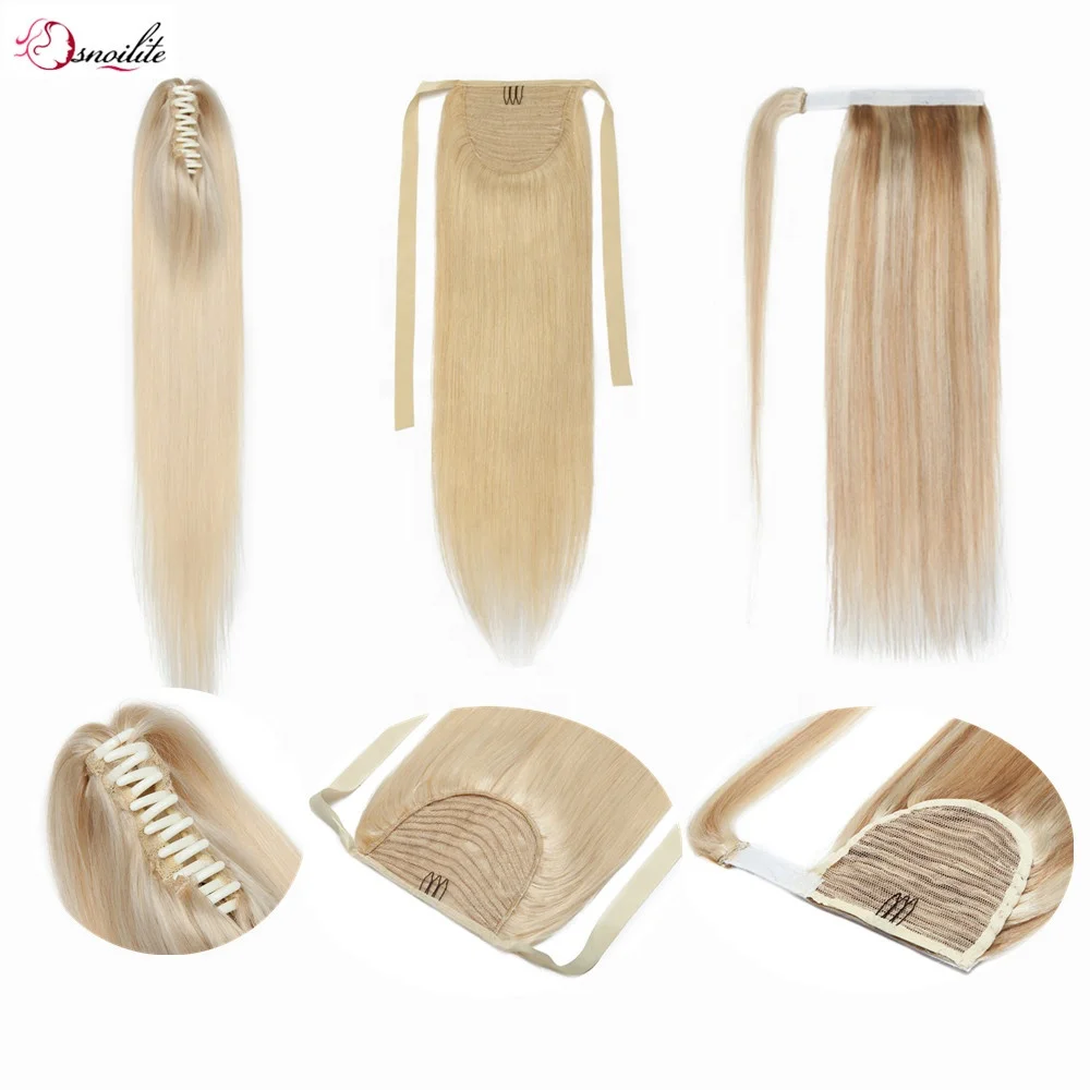 Русская блондинка заколка для волос наращивание конского хвоста