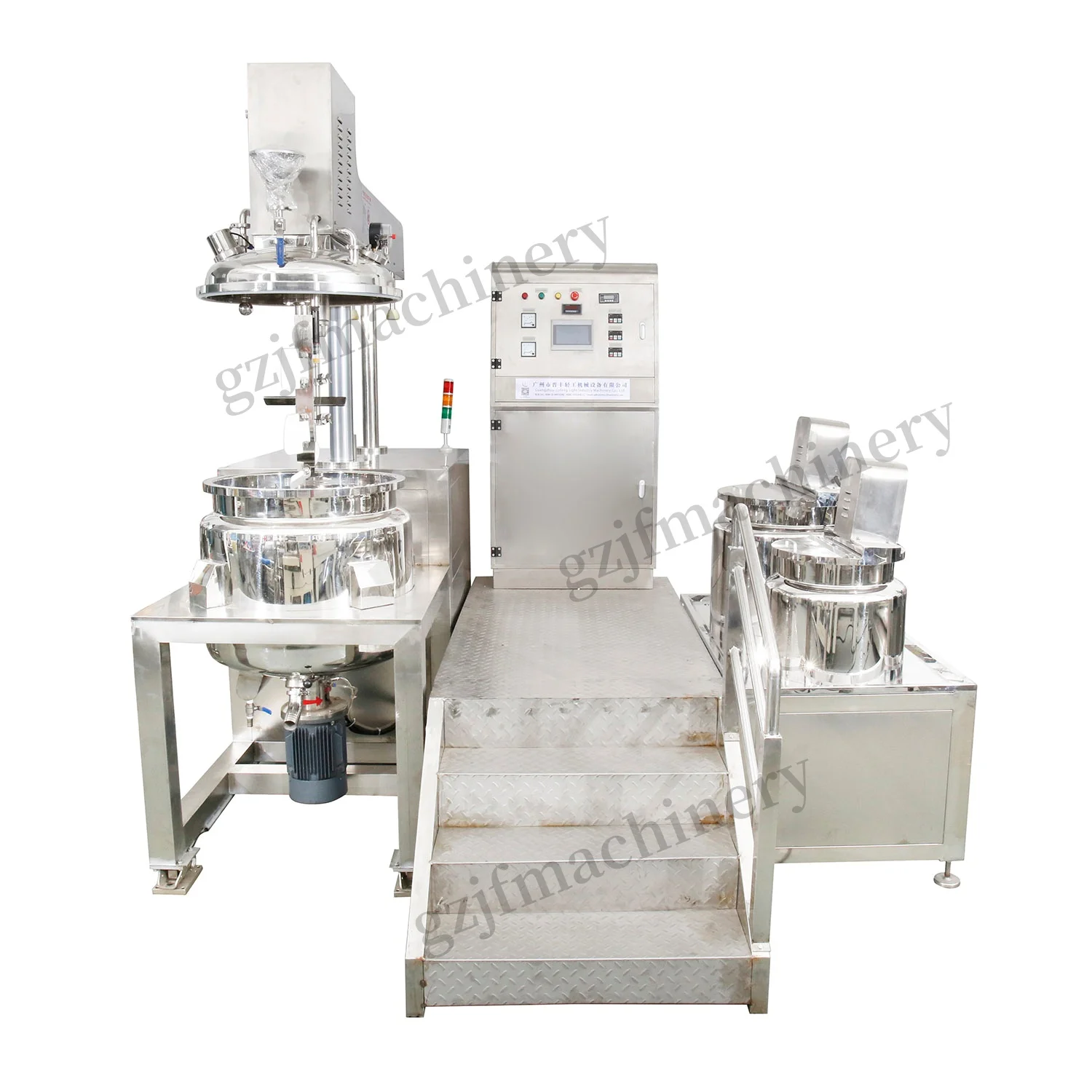 Jinfeng 200l Vacuum Homogenizer Full Line Cream Production Homogenizer Emulsifier Mixer High Shear Vacuum Emulsifier Machine