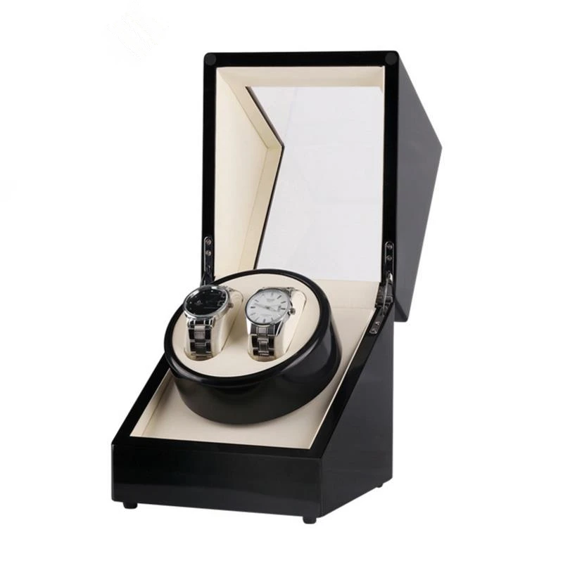 Глянцевый автоматический аккумулятор orbit для намотки часов, пианино, лаковое вращающееся деревянное устройство для хранения часов, Заводская поставка из Китая