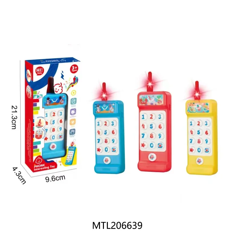 Оптовая продажа электронные игрушки детские Мультяшные умные музыкальные со светом телефон