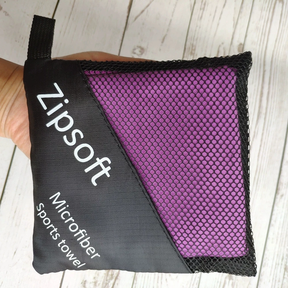 Super Absorbent Compact Thin Lightweight Quick Dry Fast Drying Microfiber Sports Towel with Mesh Bag