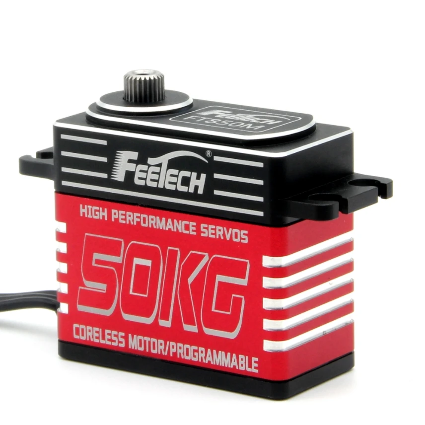 Feetech FT850M 50kg 12V Waterproof IP67 Digital Brushless Servo Motor with 1/6 1/8 1/10 1/12 RC Crawler Car/Robot/Boat (180°)