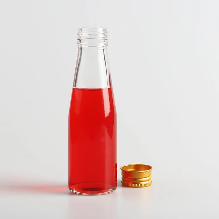 Factory 100ml empty soft drinks bottle glass energy drink bottle with screw cap