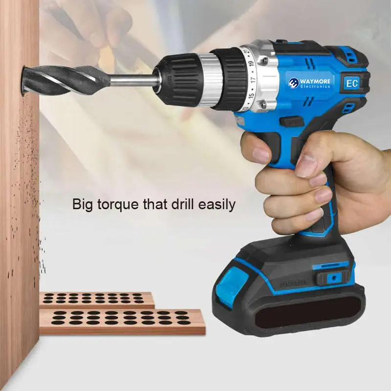 Waymore Economical Cordless Dual Craft Hammer Drill Rechargeable cordless screwdriver drill