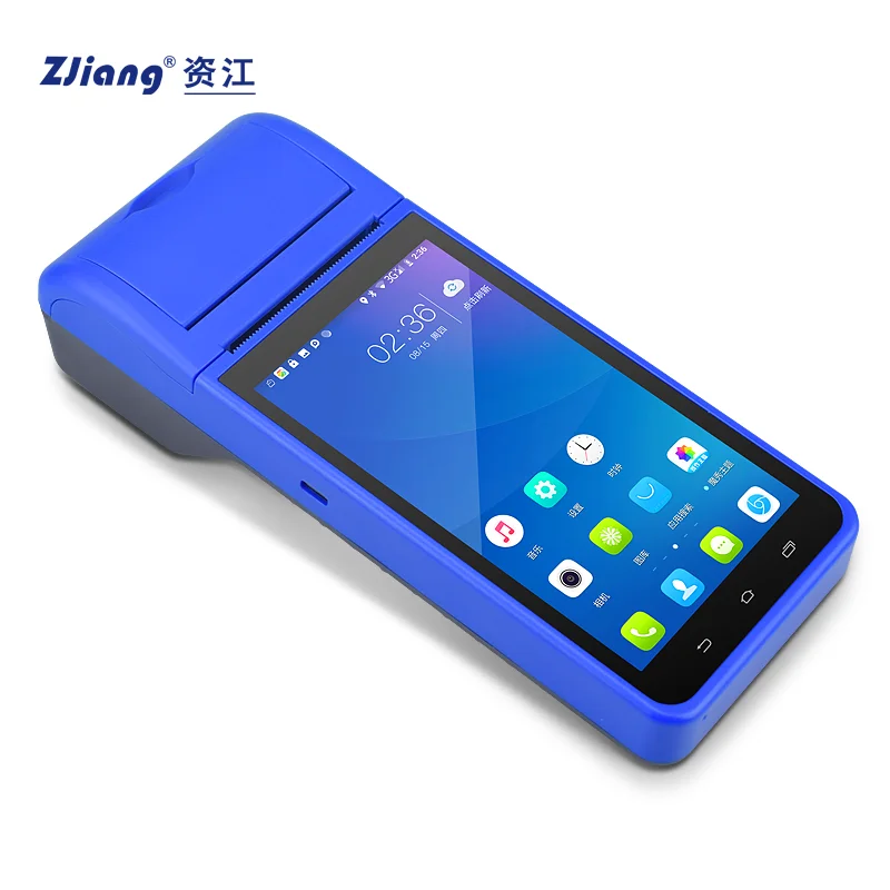 cheapest pos   Android 8.1 handheld android pos terminal printer 58mm android mobile printer PDA ZJ6000