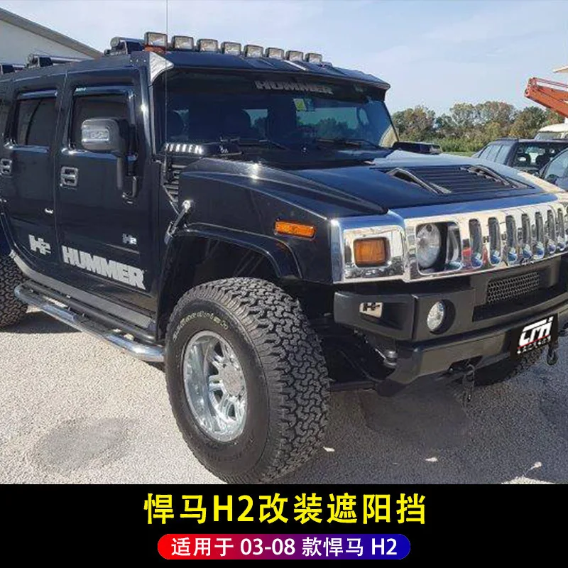 Cisang Suit for Hummer H2 03-08 Modified Sunshade with Front Top Wing Tailcar Spoilers Sports Spoiler