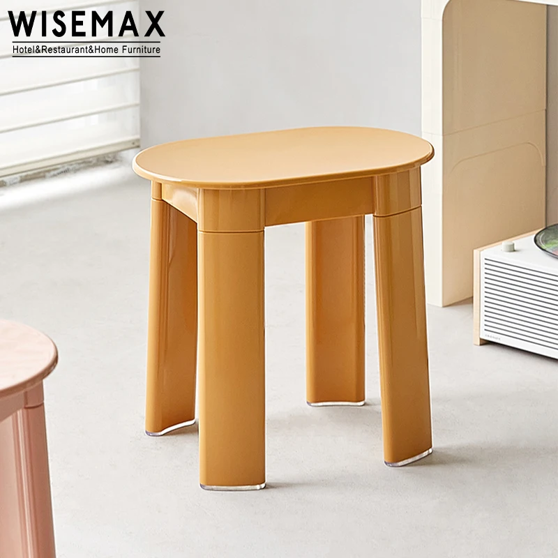 WISEMAX FURNITURE Modern Elegance Bedroom Dressing Table Chair Home Furniture Small Round Plastic Dining Chairs For Restaurant