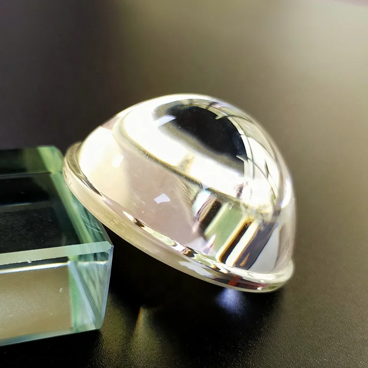 Hongxi factory customized optical step convex glass lens LED lamp lens aspherical lens