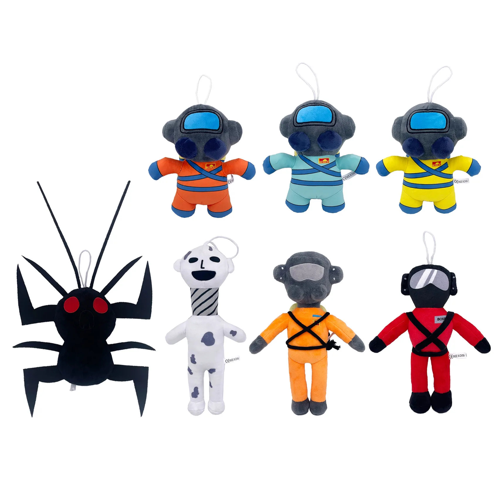 2024 New Lethal Company Mask Orange Red Bomber Plush toys for Employees Around Stuffed Animals Kids Toys