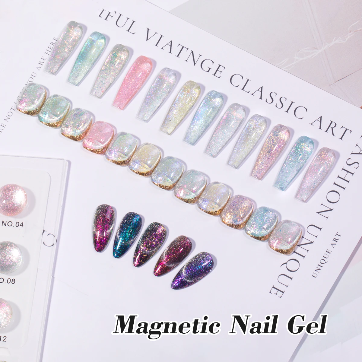 OEM Autumn Series 12 colors 15ml reflective galaxy cat eye gel polish rainbow cat eye gel polish private label