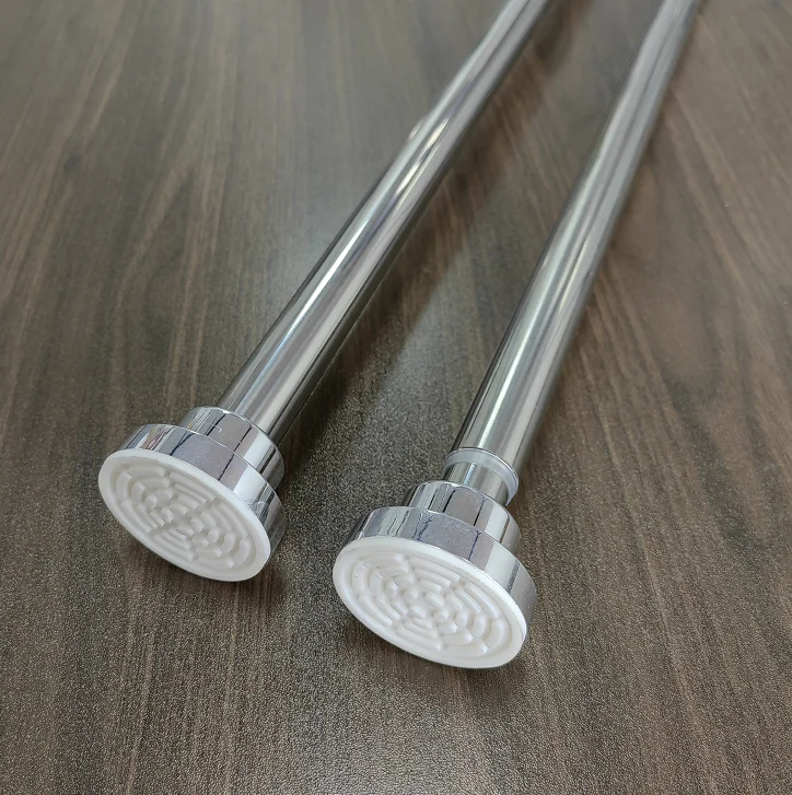 Custom Curtain Shower Rod Aluminium /Stainless Steel Washroom Curtain Rail Bathroom Tension Rod Shower Curtain Poles