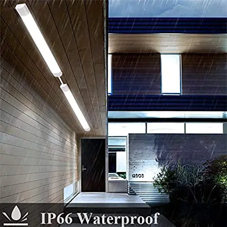 China Factory Fixture Lamp Batten Light High quality square led tube batten light  garage and workshop waterproof batten light