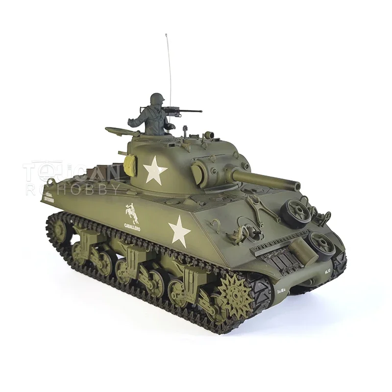 2 4 г Henglong 1/16 шкала TK7.0 пластиковая версия M4A3 Sherman RTR RC модель 3898 TH17665