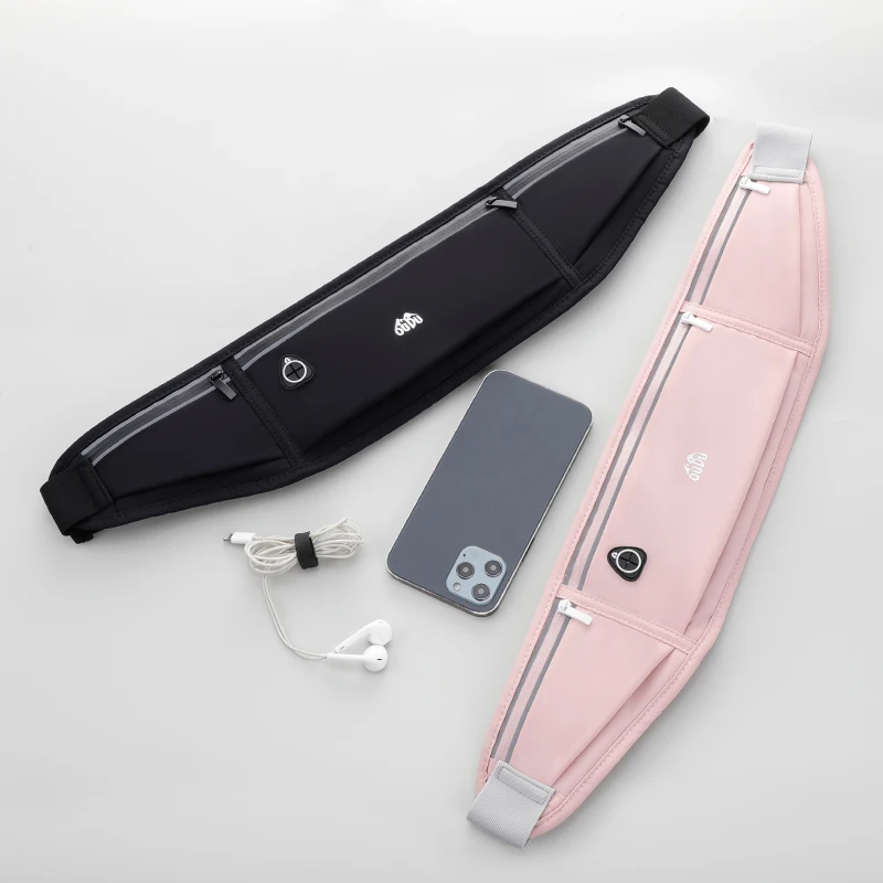 HUALIAN Custom Travel Outdoor Running Belt Sports Waterproof Polyester Fanny Pack  Waist Pack Small Waist Belt Bag for Cycling