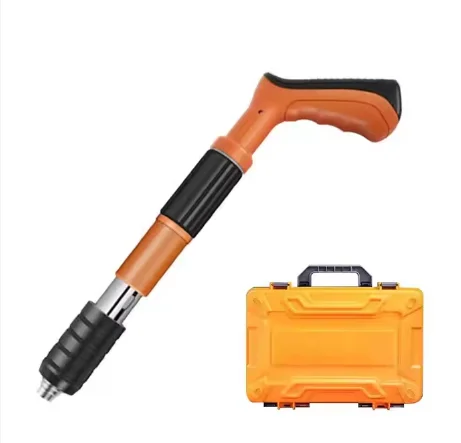 Mini Steel Nail Gun 4 Gears Adjust Automatic Slag Silencer Fastener Rivet Gun for Ceiling Wall