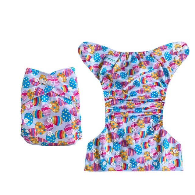 Моющиеся Мягкие флисовые подгузники с принтом детские тканевые карманами