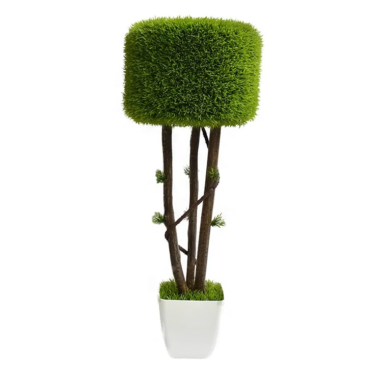 Greenery Boxwood Hedge Artificial Pine Plants Spiral Topiary Trees in Pot for Indoor Outdoor Decoration