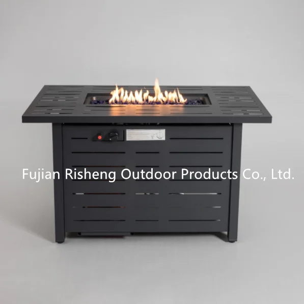 RS-R42001 42 inch Rectangular pure iron 50000 BTU Outdoor Propane fire pit Gas Fire Pit table for garden patio