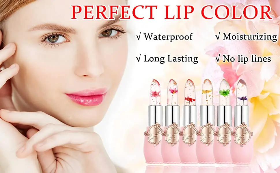 Flower nude matte lipstick transparent lip balm discolor lip stick rossetto opaco nudo waterproof jelly crystal lipstick