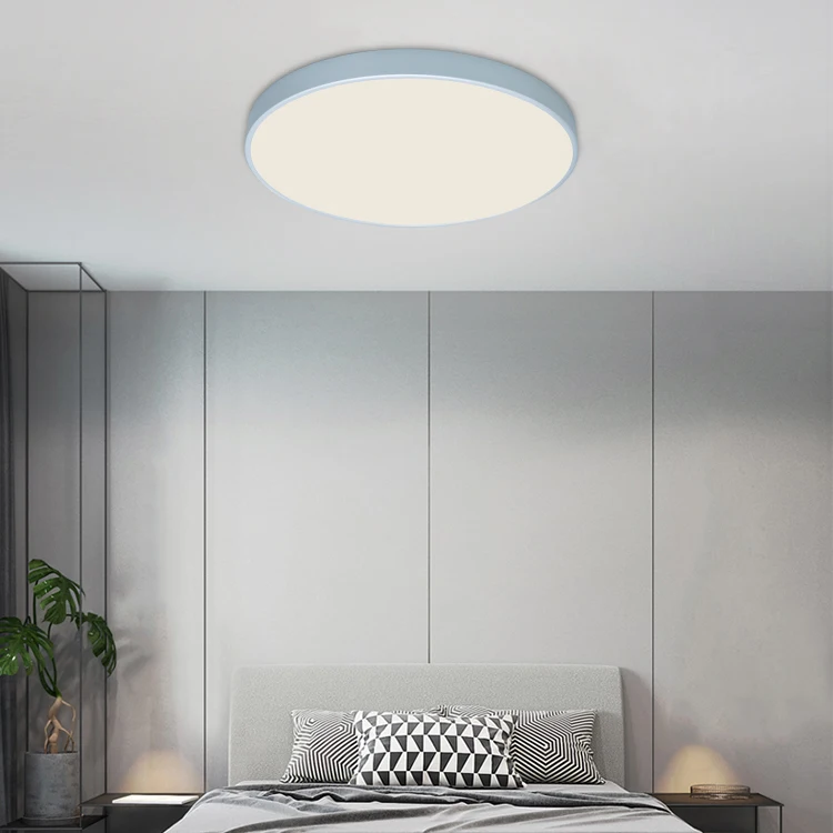 18w Macarons ceiling light LED round wrought iron ultra-thin living room bedroom lamps balcony children ceiling lamp