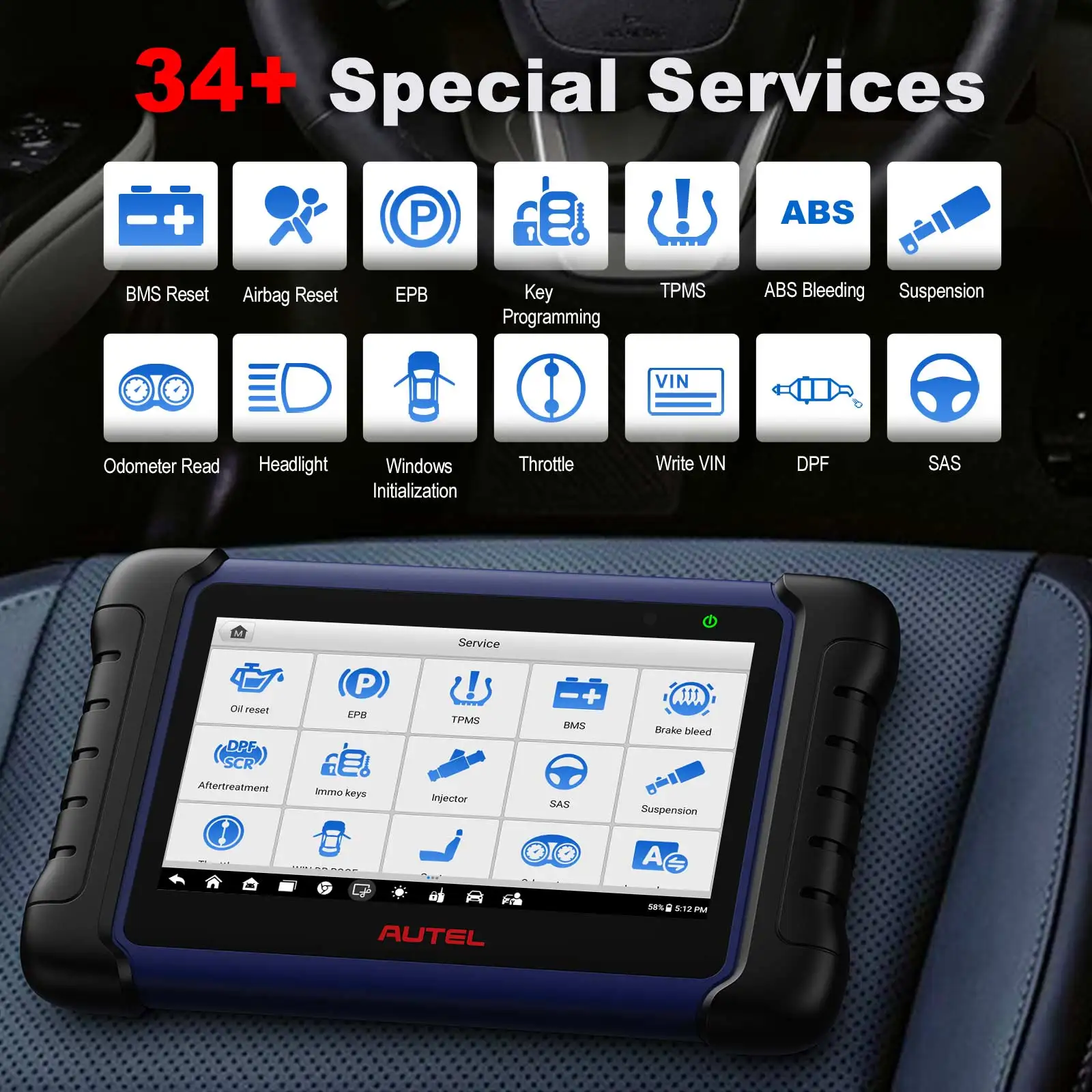 2023 Новый Autel MaxiIM IM508S Усовершенствованный инструмент программирования автомобильных ключей KM100 с полной системой диагностики двунаправленным управлением