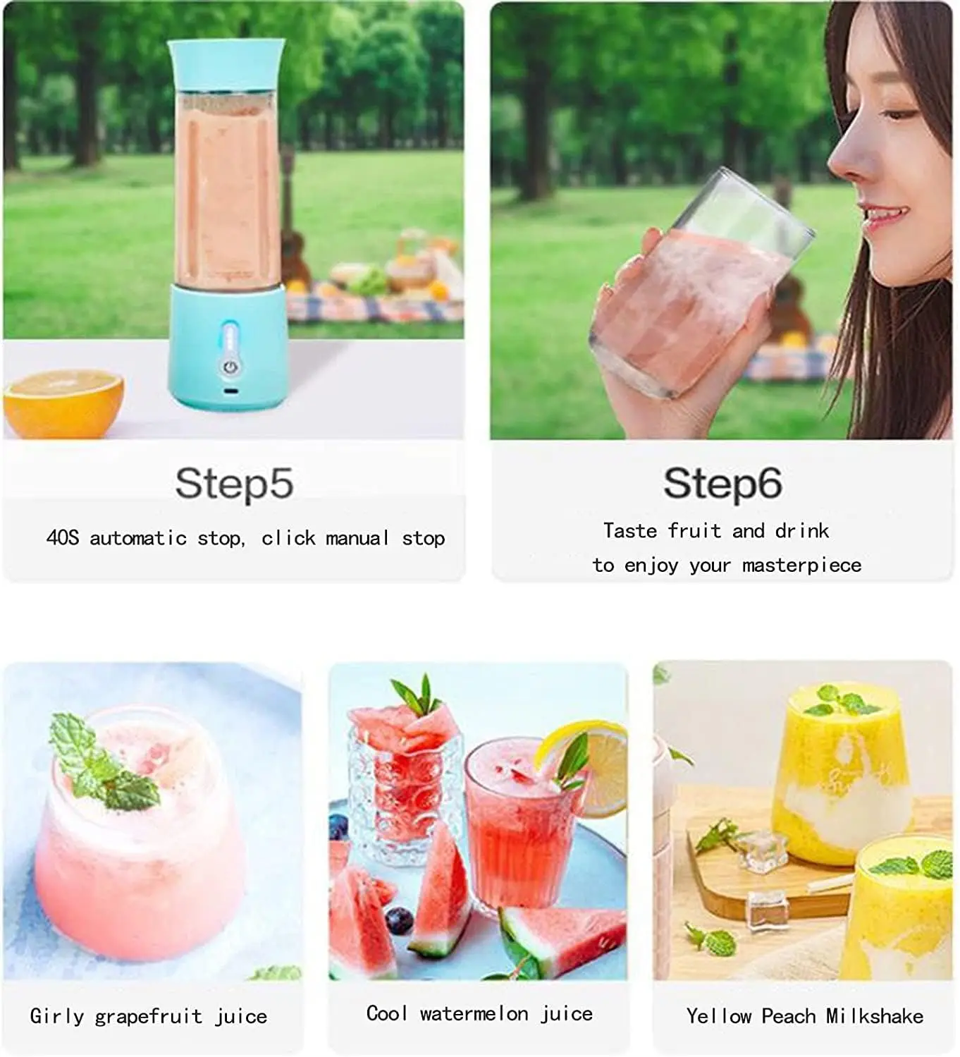 TEMU TIKTOK Hot 500ml 17oz Blender Bottle Portable Protein Electric Automatic Self Stirring Protein Juicer Shaker Bottle
