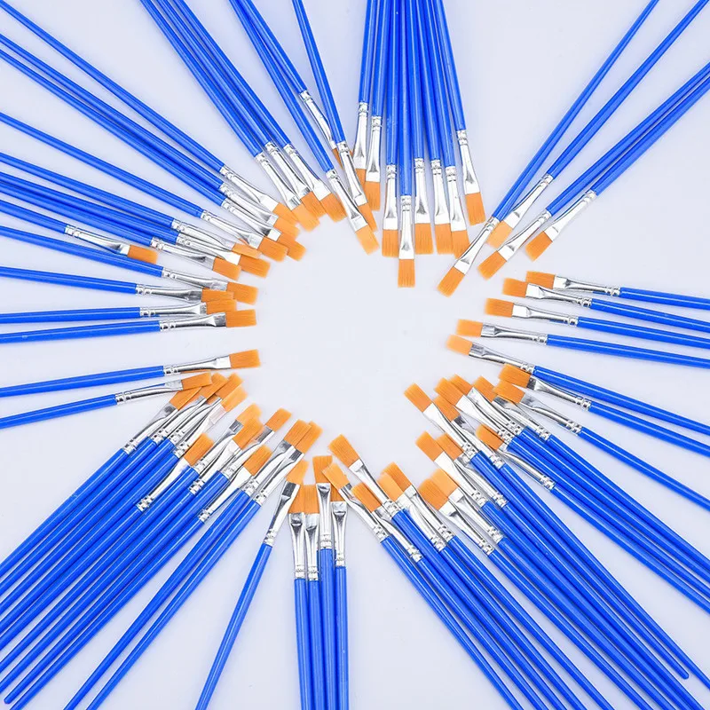 Single Paint Brush Round Pointed Tip Nylon Hair Artist Detail Paintbrushes Professional Fine Acrylic Oil Watercolor Brushes