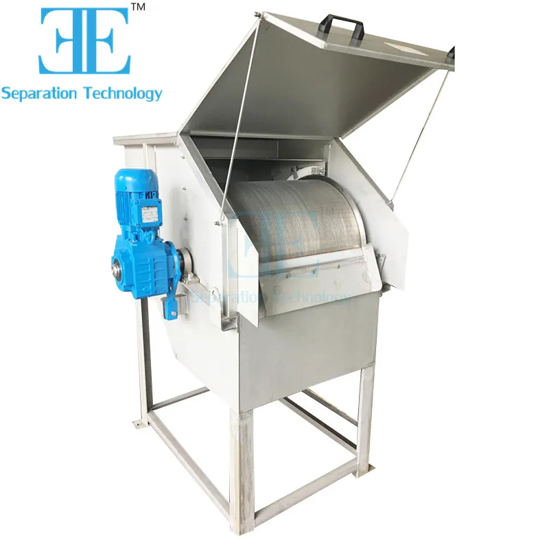 External Rotary Drum Screen Industrial Sieving Process Special Design Stainless Steel Mechanical Fine Bar Screen