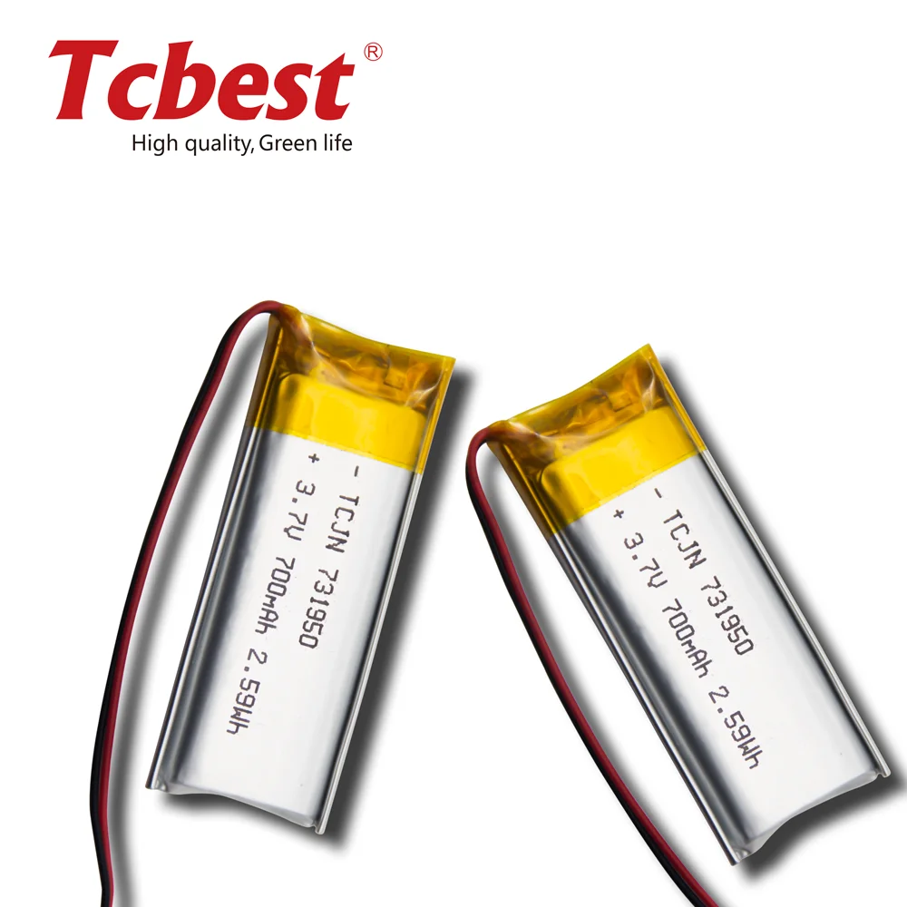 Wholesale Customization Mylion Lipo 3.7V 700mAh 731950 Rechargeable Lithium polymer battery lipo Battery Consumer Electronics