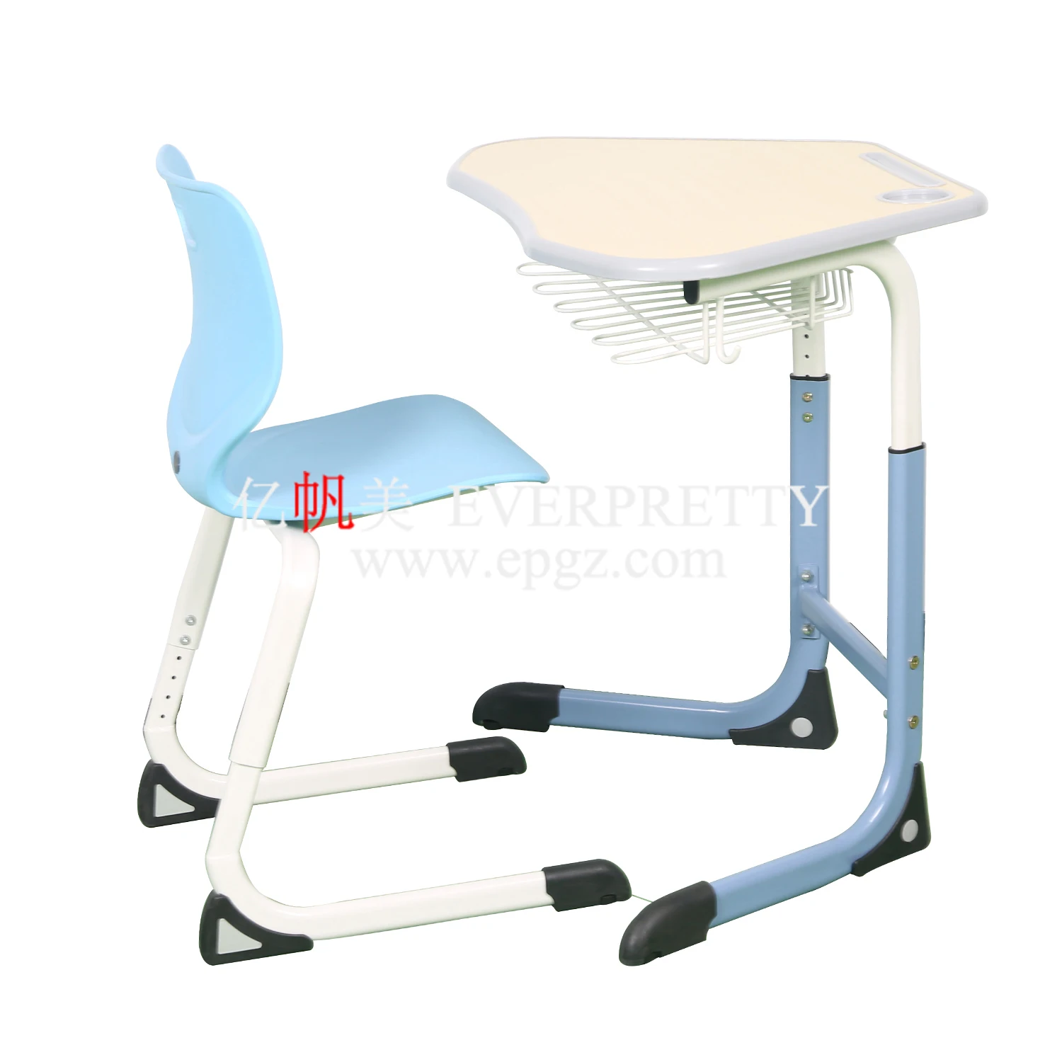 Cheap Price School Desk and Chair Classroom Table and Chair Height Adjustable Student Desk and Chair