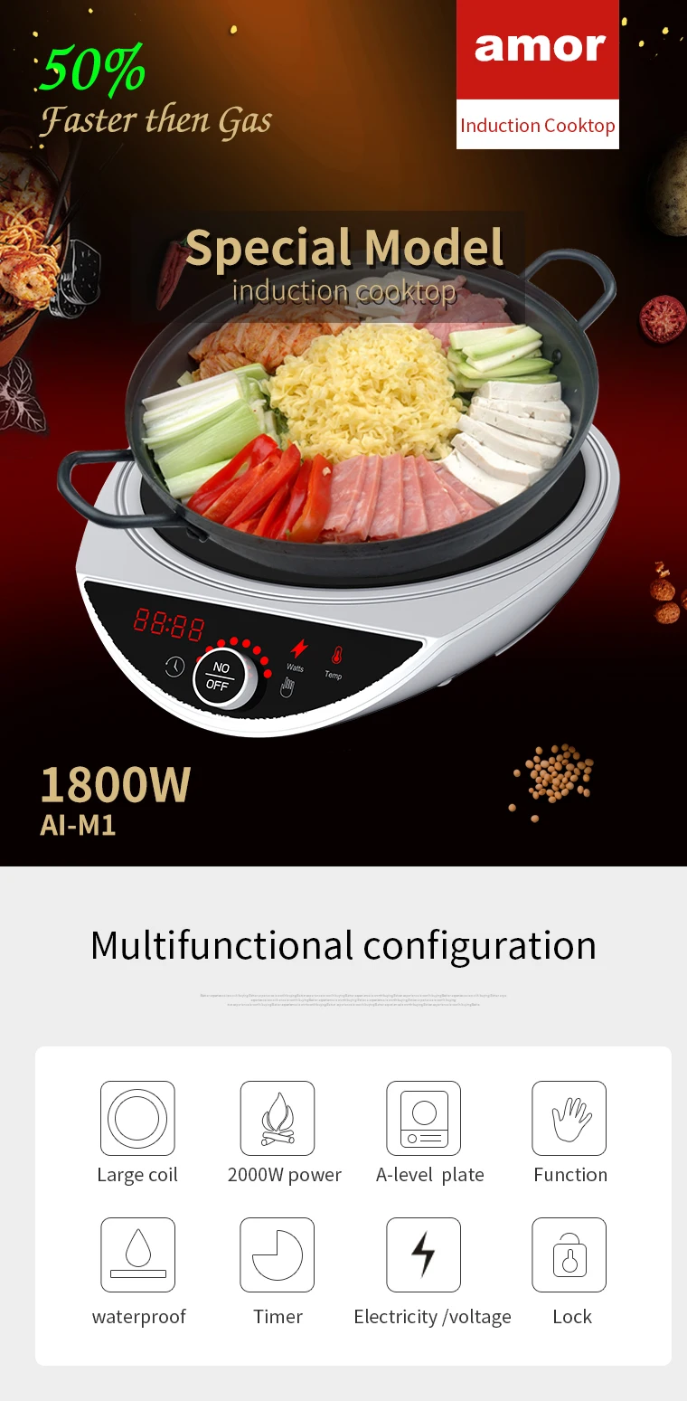 AI-M1 China manufacturer portable electric stove Electric hotplate for fast cooking and multifunctions