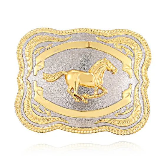 Wholesale Western Oversize Belt Buckle 40mm Hebilla de Metal Custom Brand Logo Cowboy Buckle
