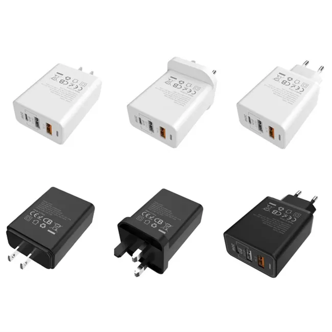  Dual multi port outlet USB c pd 20w charger usb wall fast phone for