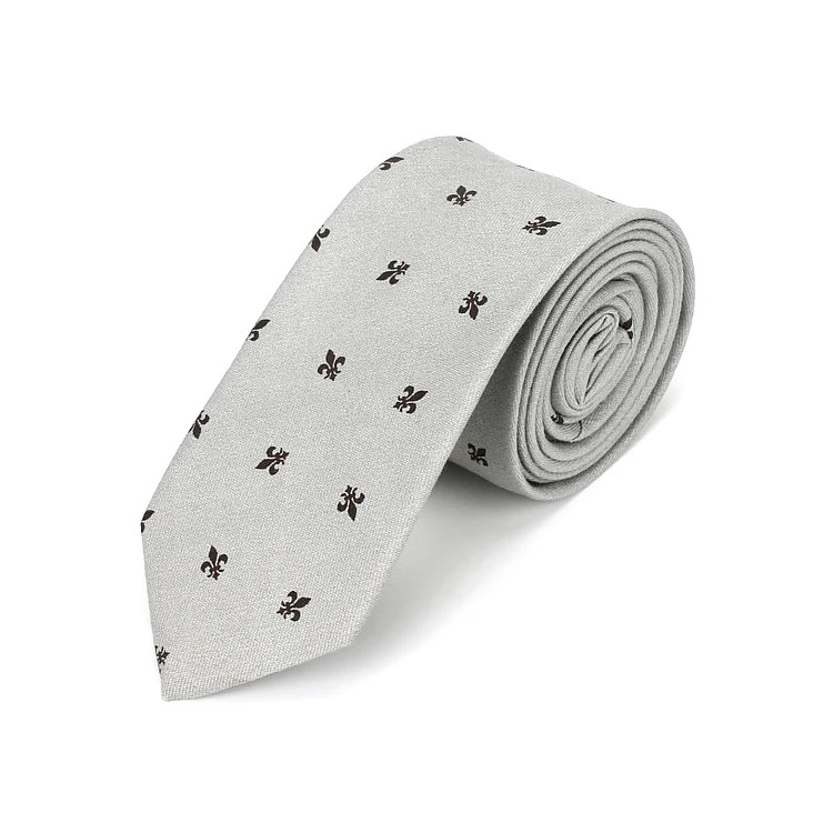 Мужской Хлопковый галстук ручной работы с узким цветочным принтом высокого качества