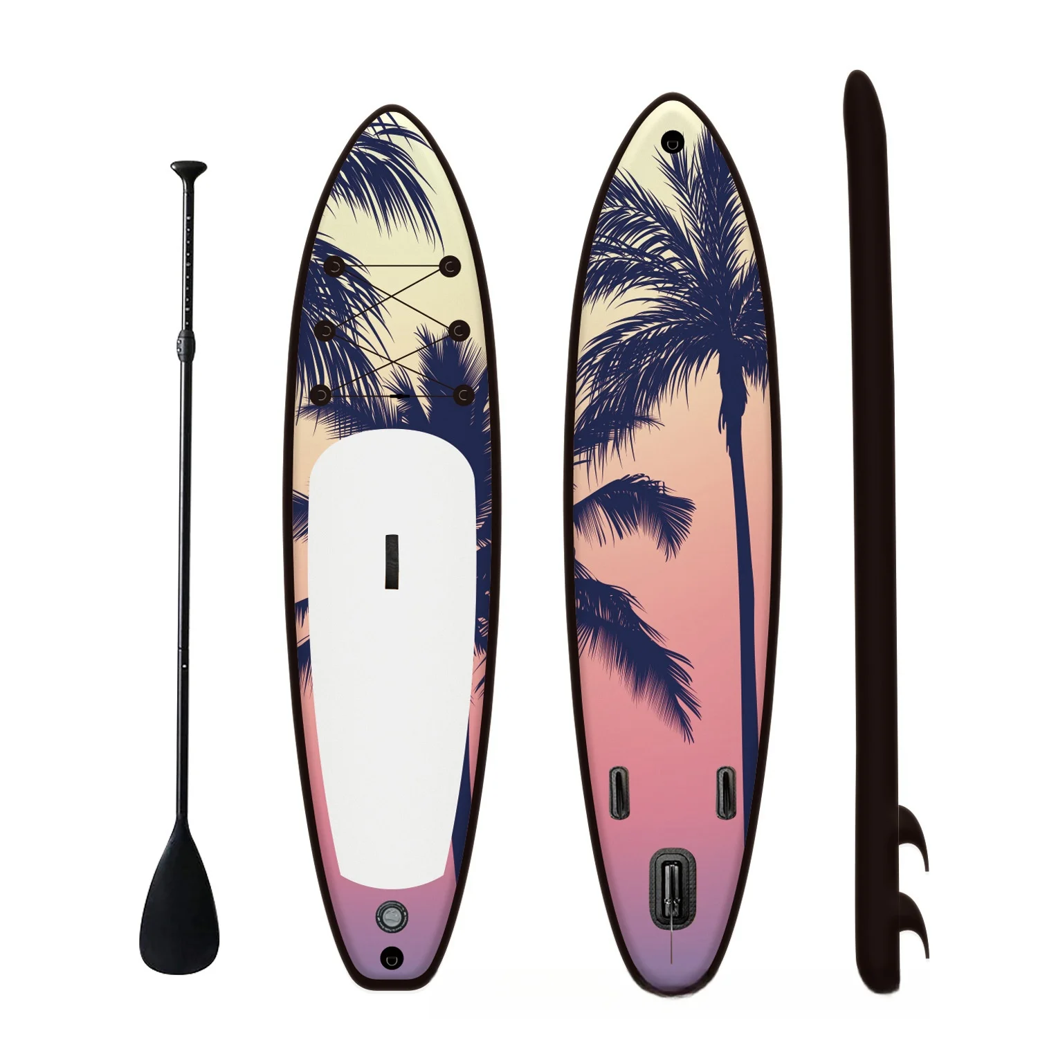 PoeticExist  Large Stand Paddle Board with Premium  Accessories Wide Stable Design Non-Slip Comfort Inflatable Paddle Board
