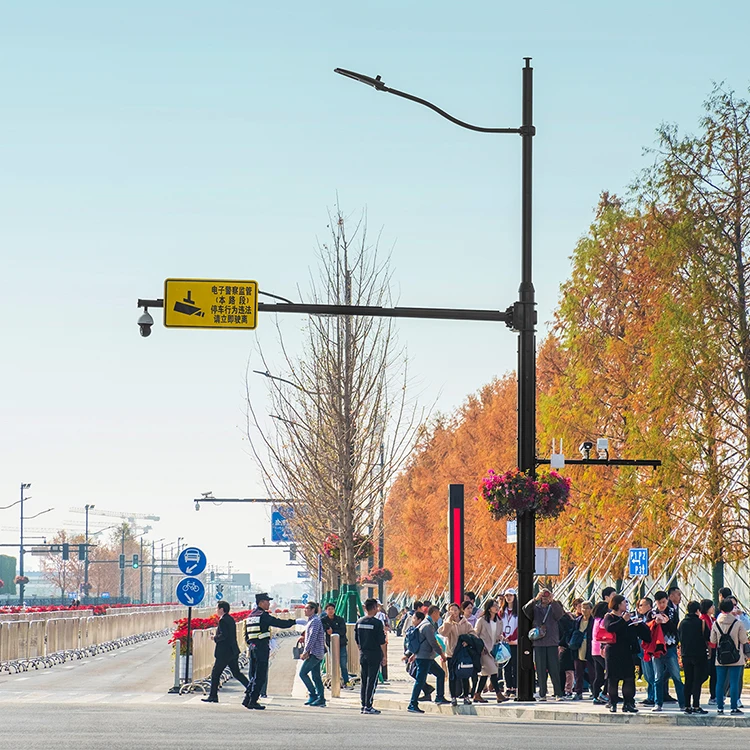 Promotional Top Quality Led Street Pole Light Circuitry Design Multifunctional Street Sign Pole