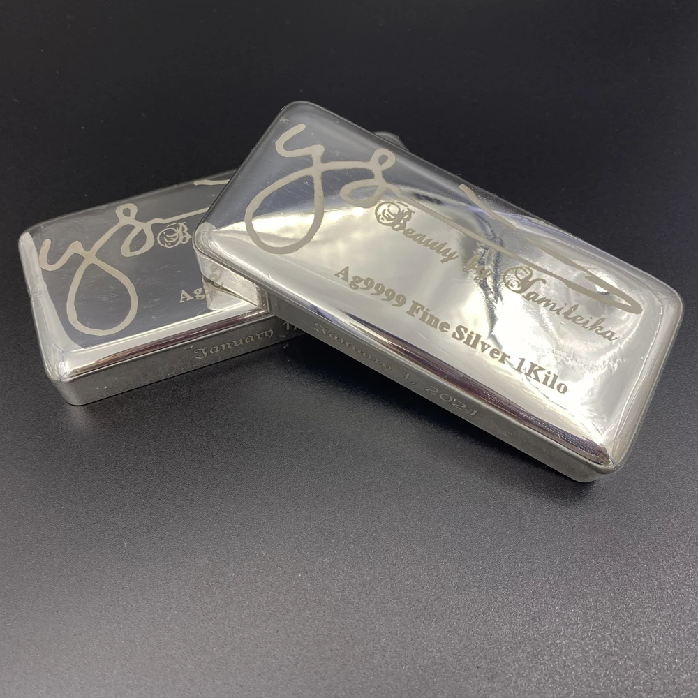 1 Kilo Premium Ag9999 Solid Silver Bar to be Customized with Your Logo